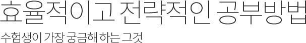 효율적이고 전략적인 공부방법